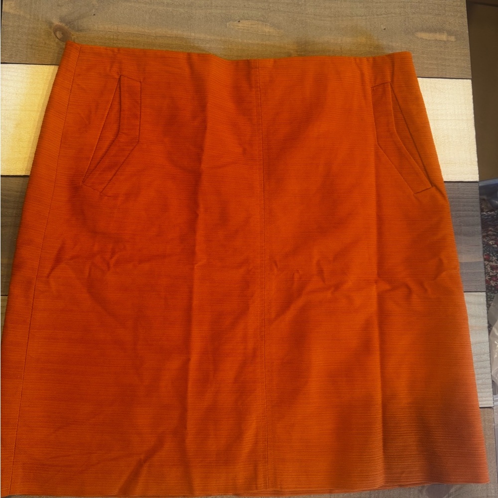Ann Taylor Vibrant Orange Pencil Skirt